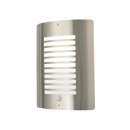 Zink Sigma Outdoor Wall Light Fitting With PIR Sensor Stainless Steel