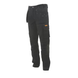 DEWALT Logan Pro-Stretch Work Trousers Black 40" W 31" L
