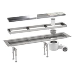 McAlpine CD800-B Channel Drain Brushed Stainless Steel 810mm x 150mm