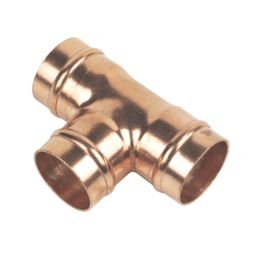 Flomasta  Copper Solder Ring Equal Tee 28mm