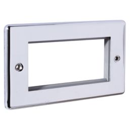LAP  4-Module Modular Faceplate Polished Chrome