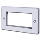 LAP  4-Module Modular Faceplate Polished Chrome
