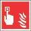Non Photoluminescent Fire Alarm Symbol Sign 100mm x 100mm