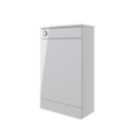 Ohio Bathroom Furniture WC Unit Grey Gloss 501mm x 252mm x 830mm