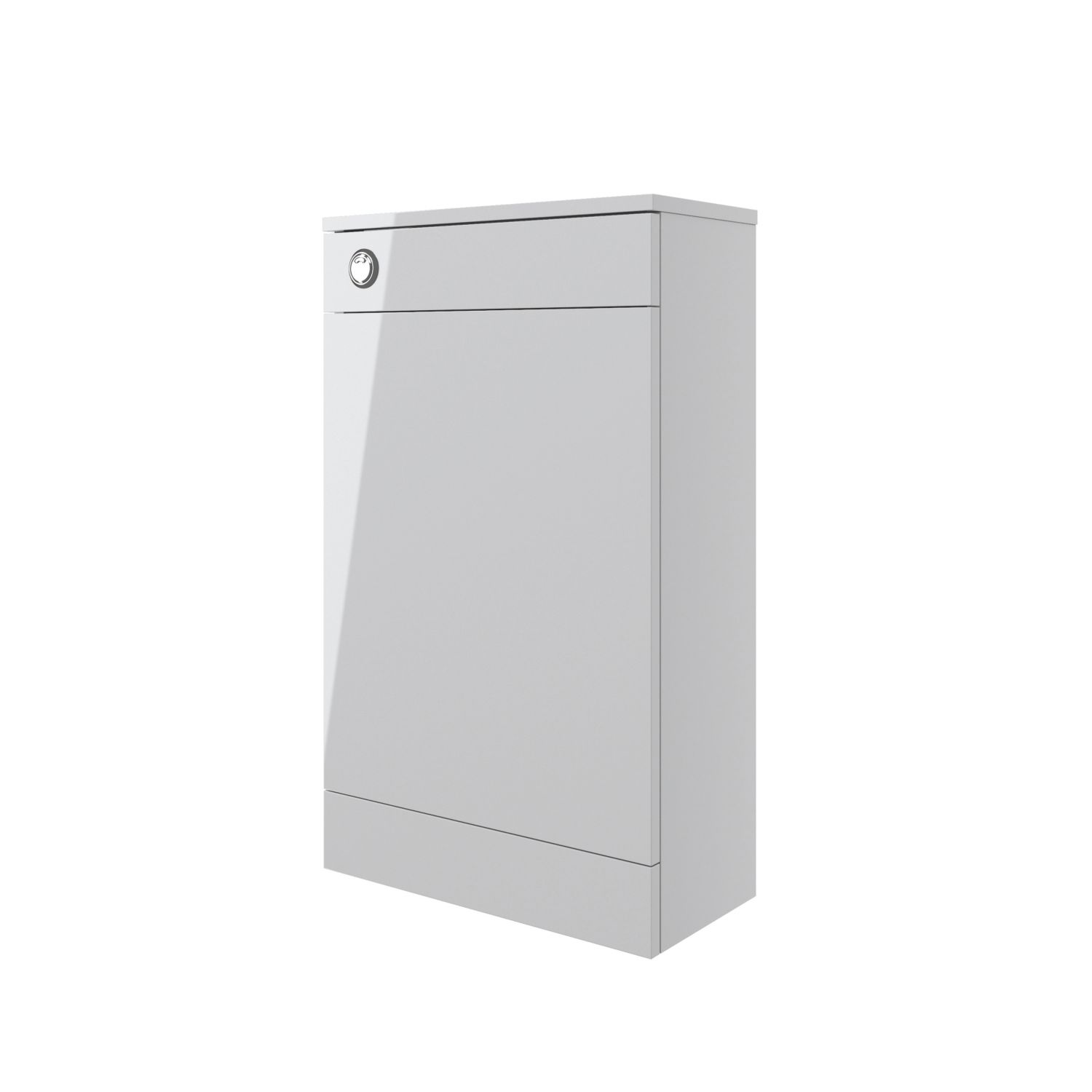 Ohio Bathroom Furniture WC Unit Grey Gloss 501mm x 252mm x 830mm (348AE)