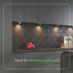 4lite Hampton Wedge LED Black Cool White Under Cabinet Light Without Bezel 2.5W 85lm