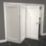 Green & Taylor 1-Panel Roomfold 3-Door Primed White Wooden Shaker Internal Bi-Fold Doors 2060mm x 2361mm