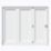 Green & Taylor 1-Panel Roomfold 3-Door Primed White Wooden Shaker Internal Bi-Fold Doors 2060mm x 2361mm