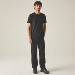 Regatta Pro Trade Short Sleeve T-Shirt Black Large 44" Chest