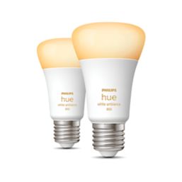 Philips Hue  E27 A60 LED Smart Light Bulb 6W 800lm 2 Pack