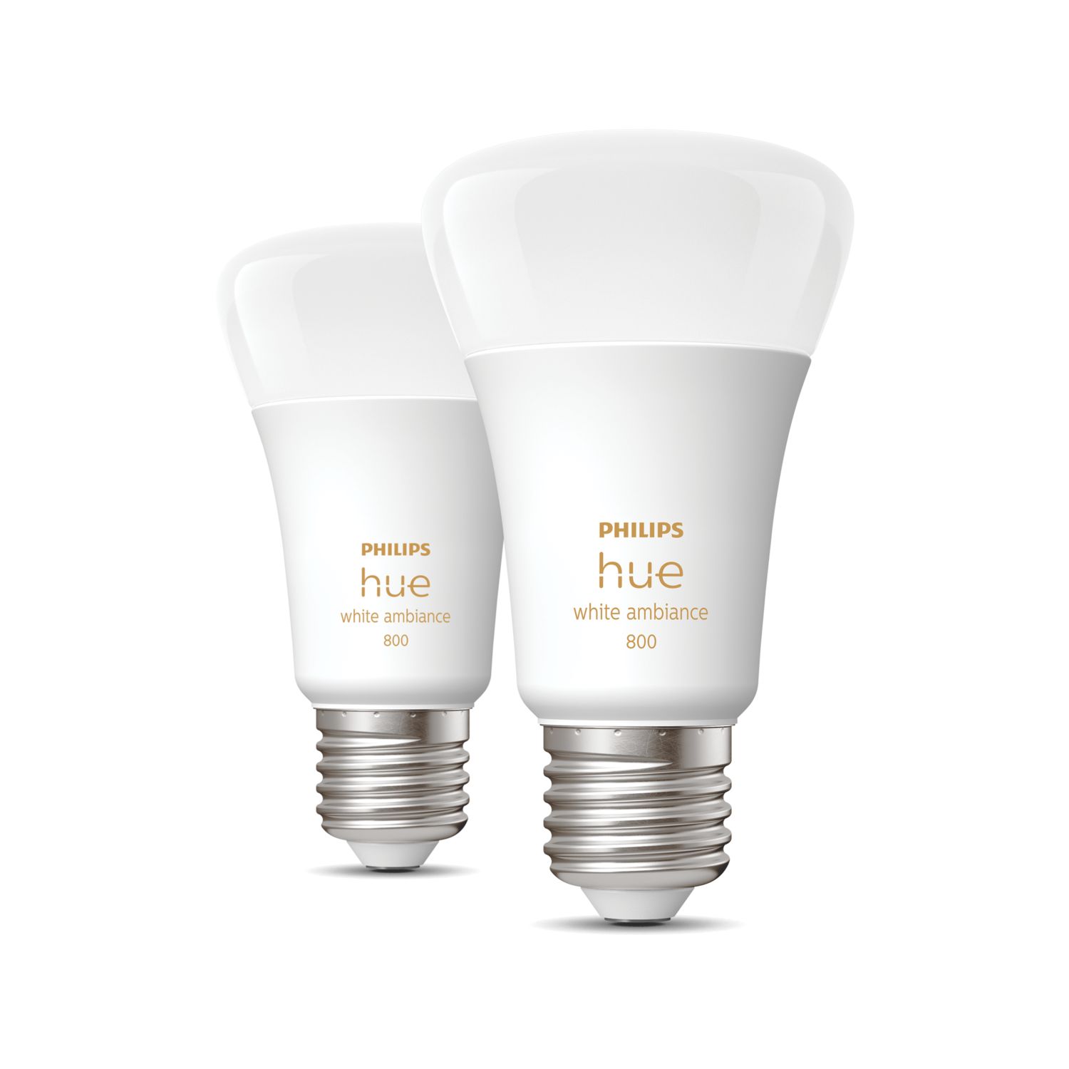 Philips Hue E27 A60 LED Smart Light Bulb 6W 800lm 2 Pack (348JA)