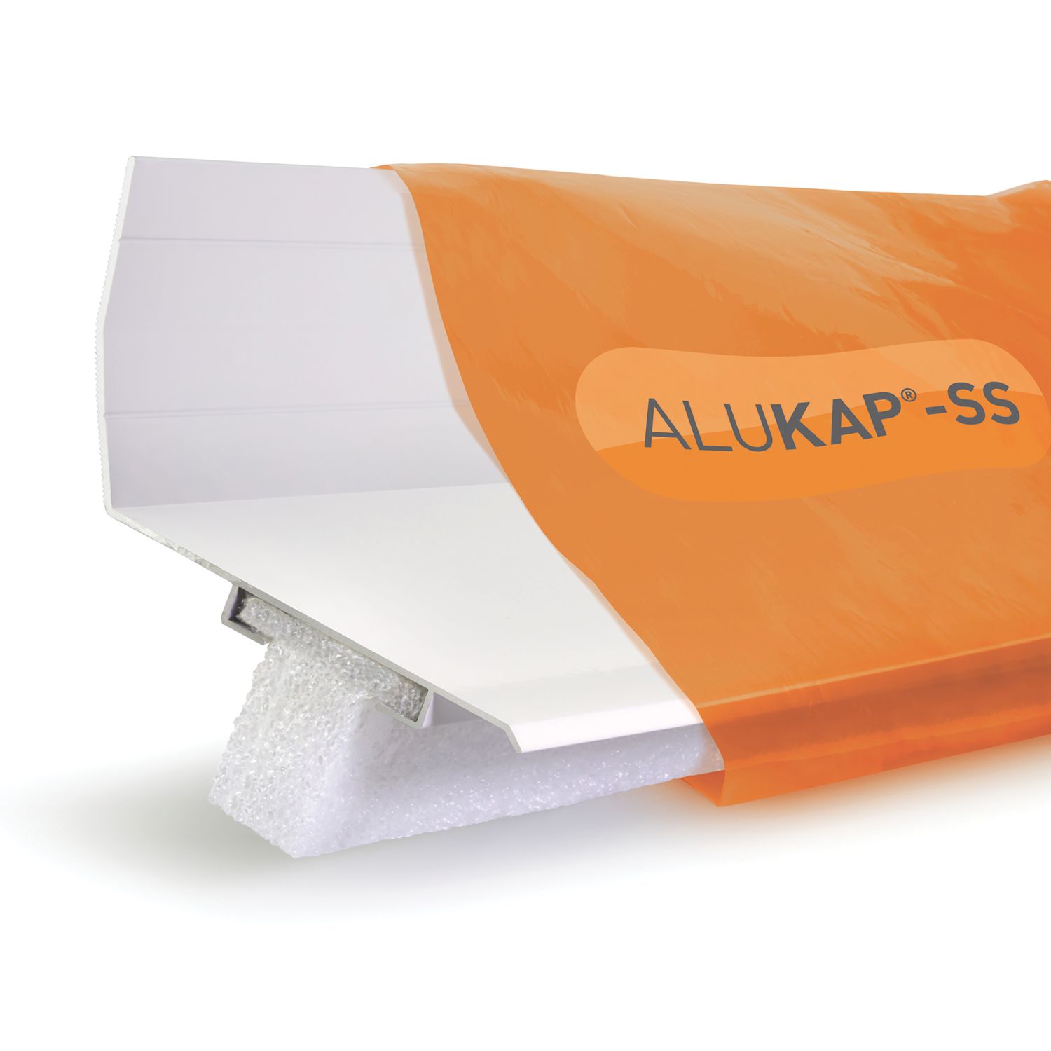 ALUKAP-SS AKSS702W Aluminium Top Wall Flashing White 105mm x 132mm x 2.0m (348JC)