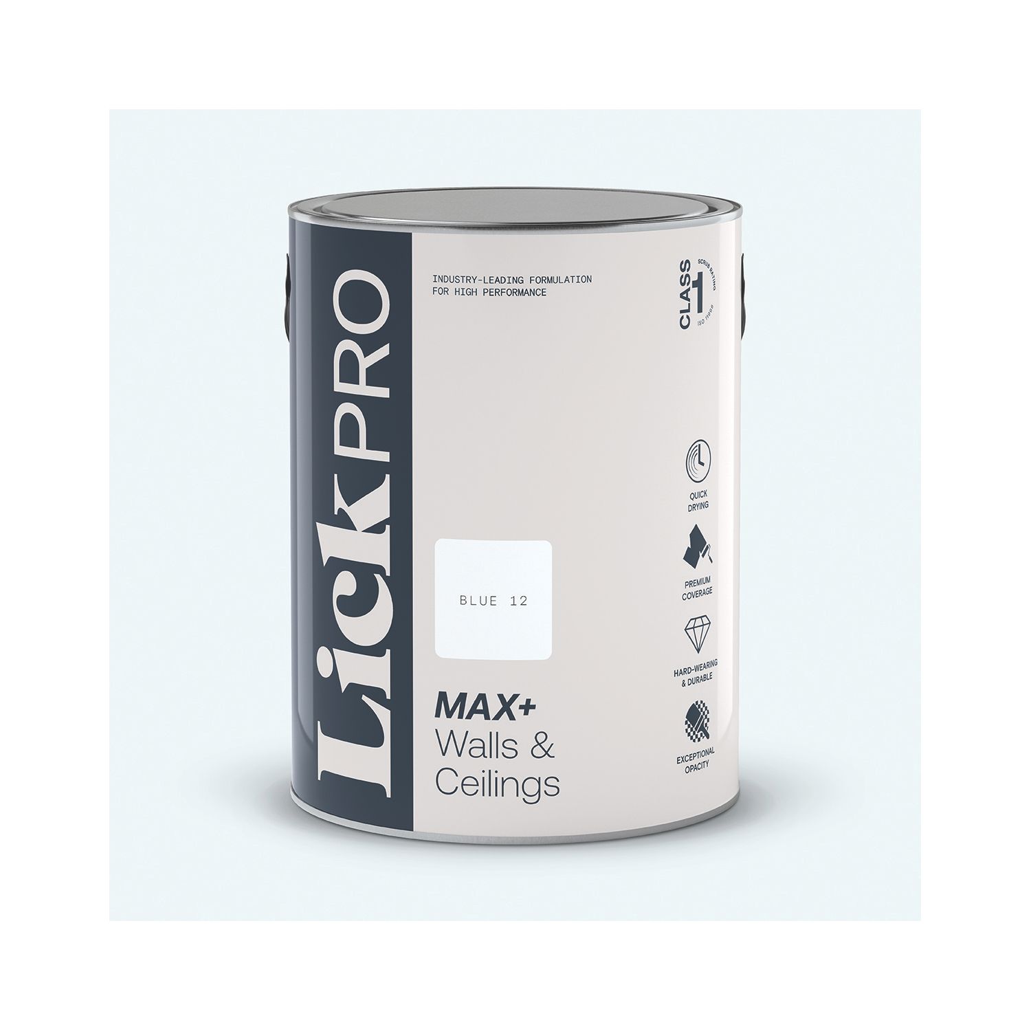LickPro Max+ 5Ltr Blue 12 Eggshell Emulsion Paint (348JX)