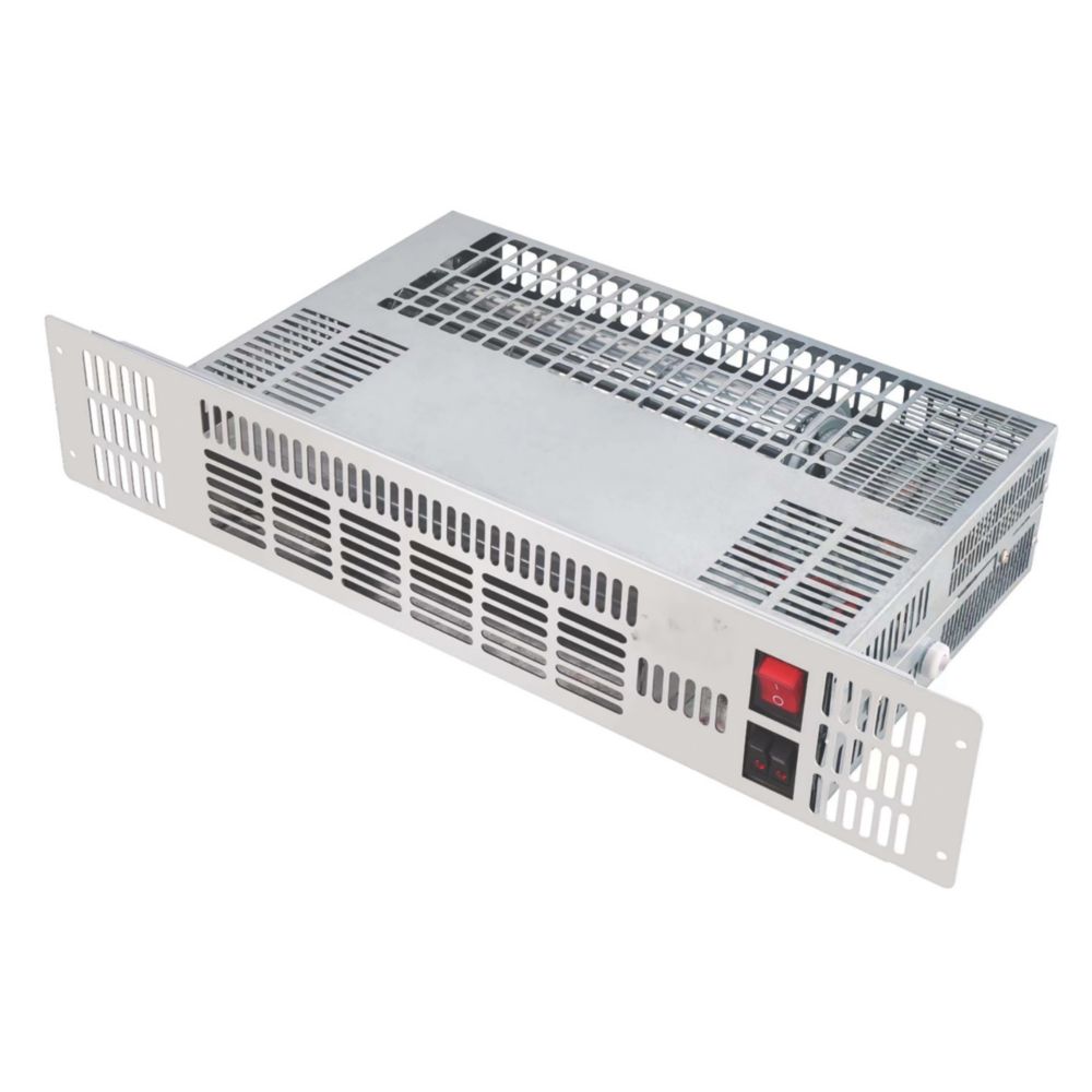 TCP 2000W Electric PlinthMounted Fan Heater Silver Screwfix