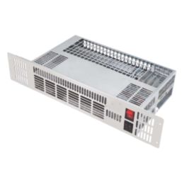 TCP UPH201SS Plinth-Mounted Fan Heater Silver 2000W 500mm x 100mm - Screwfix