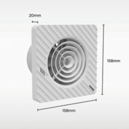 Sensio Drax 100mm Axial Bathroom Shower Extractor Fan Kit with Humidistat & Timer White 240V