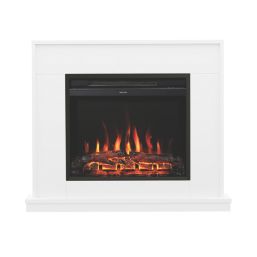 Be Modern Salehurst Electric Fire Suite White 966mm x 250mm x 803mm