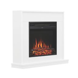 Be Modern Salehurst Electric Fire Suite White 966mm x 250mm x 803mm