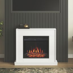 Be Modern Salehurst Electric Fire Suite White 966mm x 250mm x 803mm