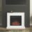 Be Modern Salehurst Electric Fire Suite White 966mm x 250mm x 803mm