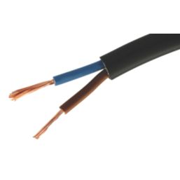 Time 3182Y Black 2-Core 1.5mm² Flexible Cable 25m Drum