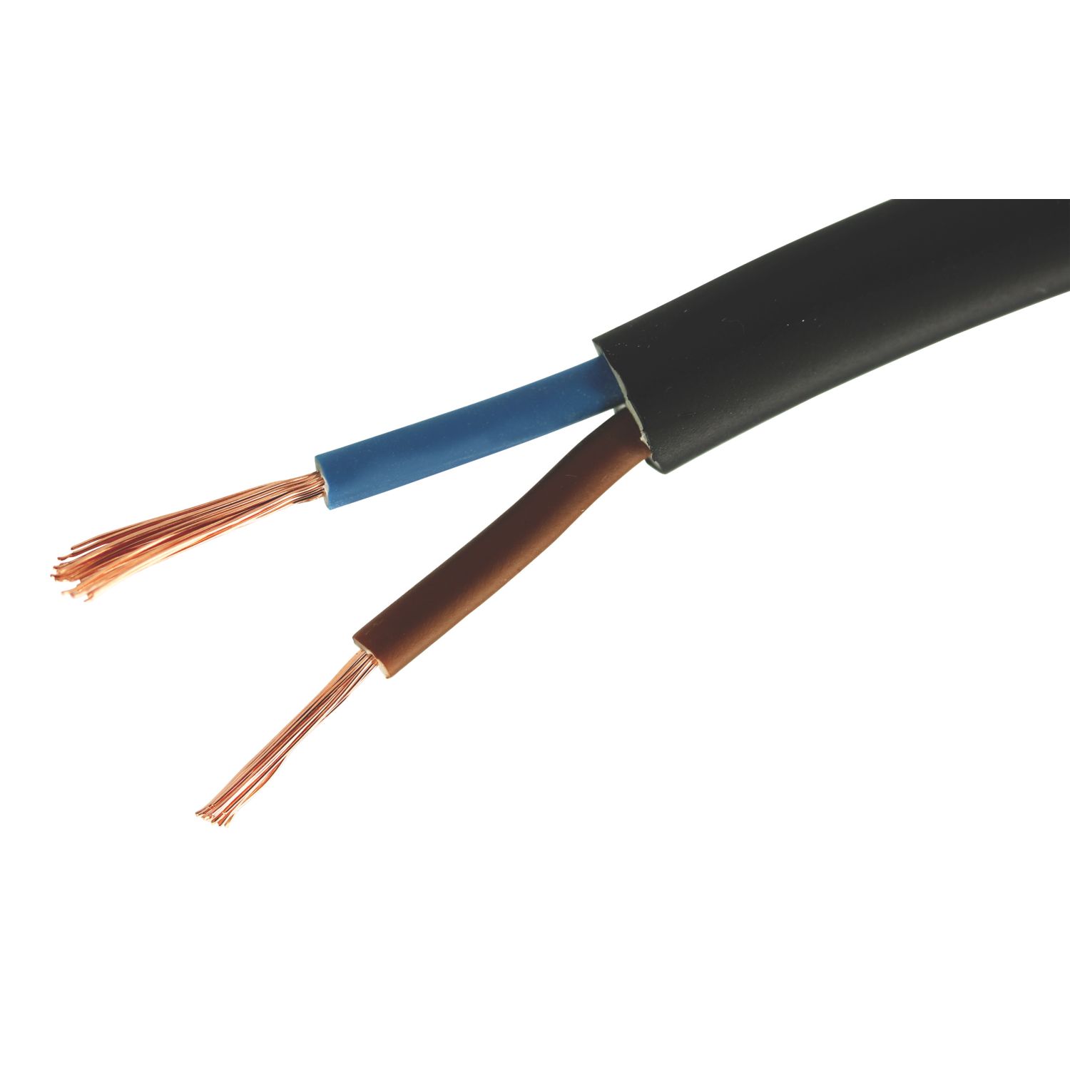 Time 3182Y Black 2-Core 1.5mm² Flexible Cable 25m Drum (348PF)