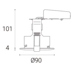 4lite WiZ Connected Fixed  Fire Rated LED Smart Downlight Polished Chrome 4.9W 345lm