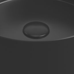 Matt Black Bathroom Washbowl No Tap Holes 355mm