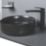 Matt Black Bathroom Washbowl No Tap Holes 355mm
