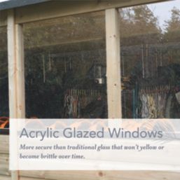 Forest Beckwood 7' 6" x 6' (Nominal) Pent Shiplap Timber Shed with Base & Assembly