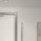 Semi-Framed Side Panel Polished Silver 900mm