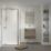 Semi-Framed Side Panel Polished Silver 900mm