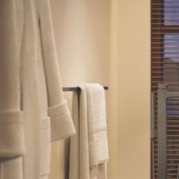 Hansgrohe AddStoris Bath Towel Rail Brushed Black Chrome 648mm x 70mm x 32mm