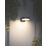 4lite Antheia Outdoor LED Solar Sleek Wall Light With PIR Sensor Black 300lm