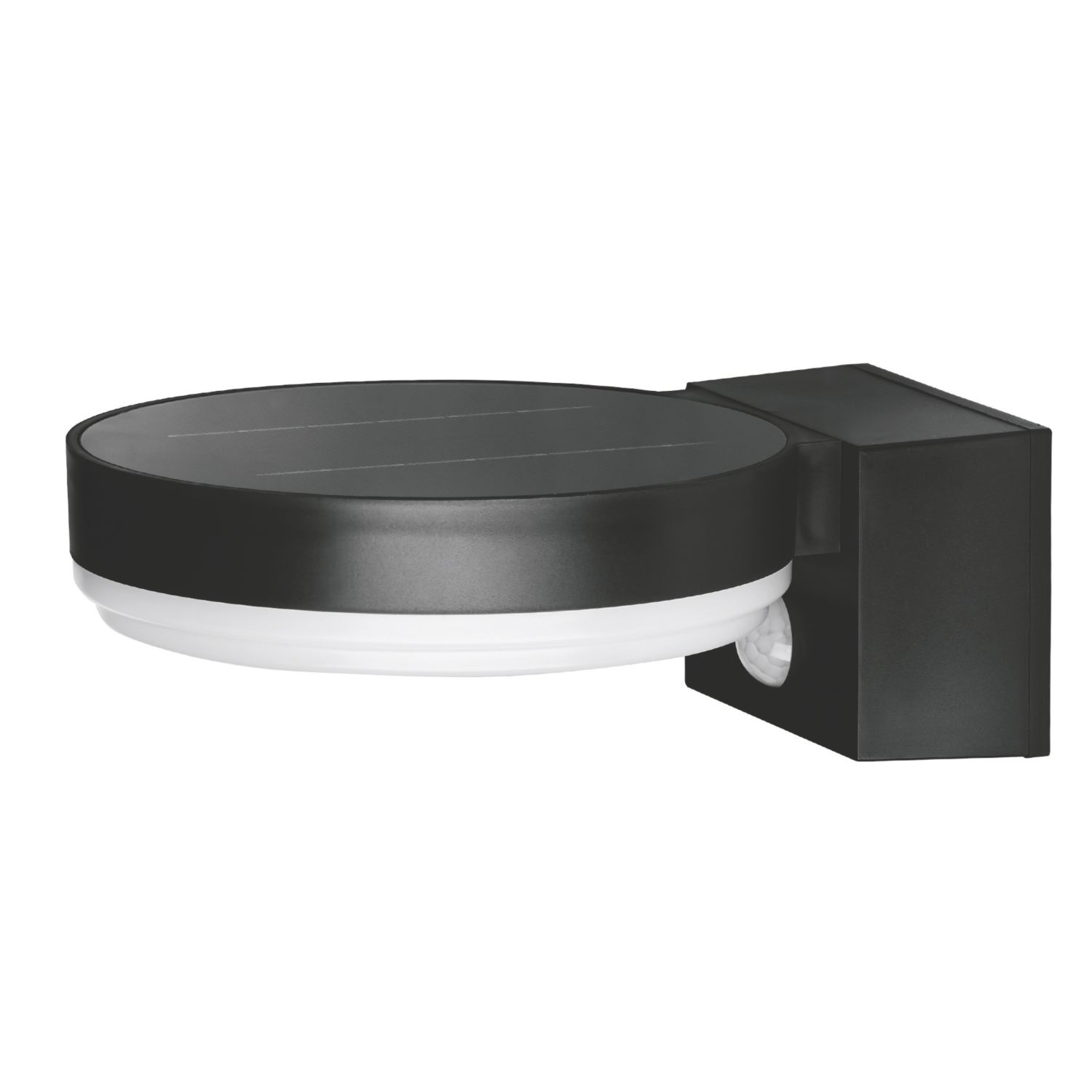 4lite Antheia Outdoor LED Solar Sleek Wall Light With PIR Sensor Black 300lm (348VH)