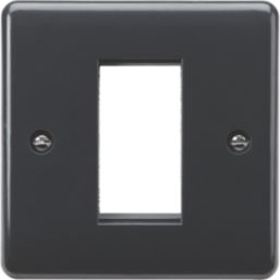 Knightsbridge Part M 1-Module Modular Faceplate Anthracite