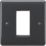 Knightsbridge Part M 1-Module Modular Faceplate Anthracite