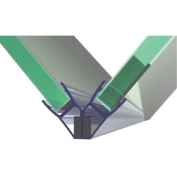 ETAL Neo Magnetic Sliding Shower Door Seals Clear 8mm x 2000mm 2 Pack