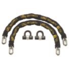 Burg-Wachter Hardened Steel Heavy Duty Security Kit: 2 x Chain, 2 x Lock & 3 1m x 12mm