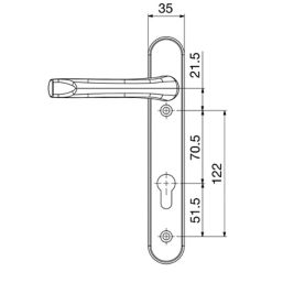Mila ProSecure Enhanced Security Type A Door Handle Pair Polished Chrome