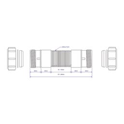 McAlpine FLEXCON3 Flexible Connector White 32mm x 156-206mm