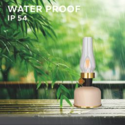 Calex Lavinio Rechargeable LED Table Lamp Sand 200lm