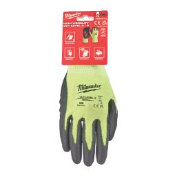 Milwaukee Hi-Vis Cut Level 3/C Gloves Fluorescent Yellow Medium