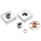 Highlife Bathrooms  Square Shower Brackets Chrome