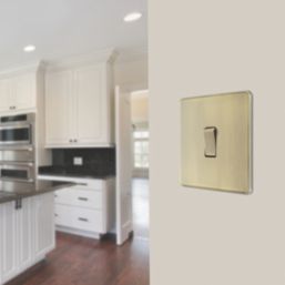 LAP  20A 16AX 1-Gang Intermediate Switch Antique Brass with Colour-Matched Inserts