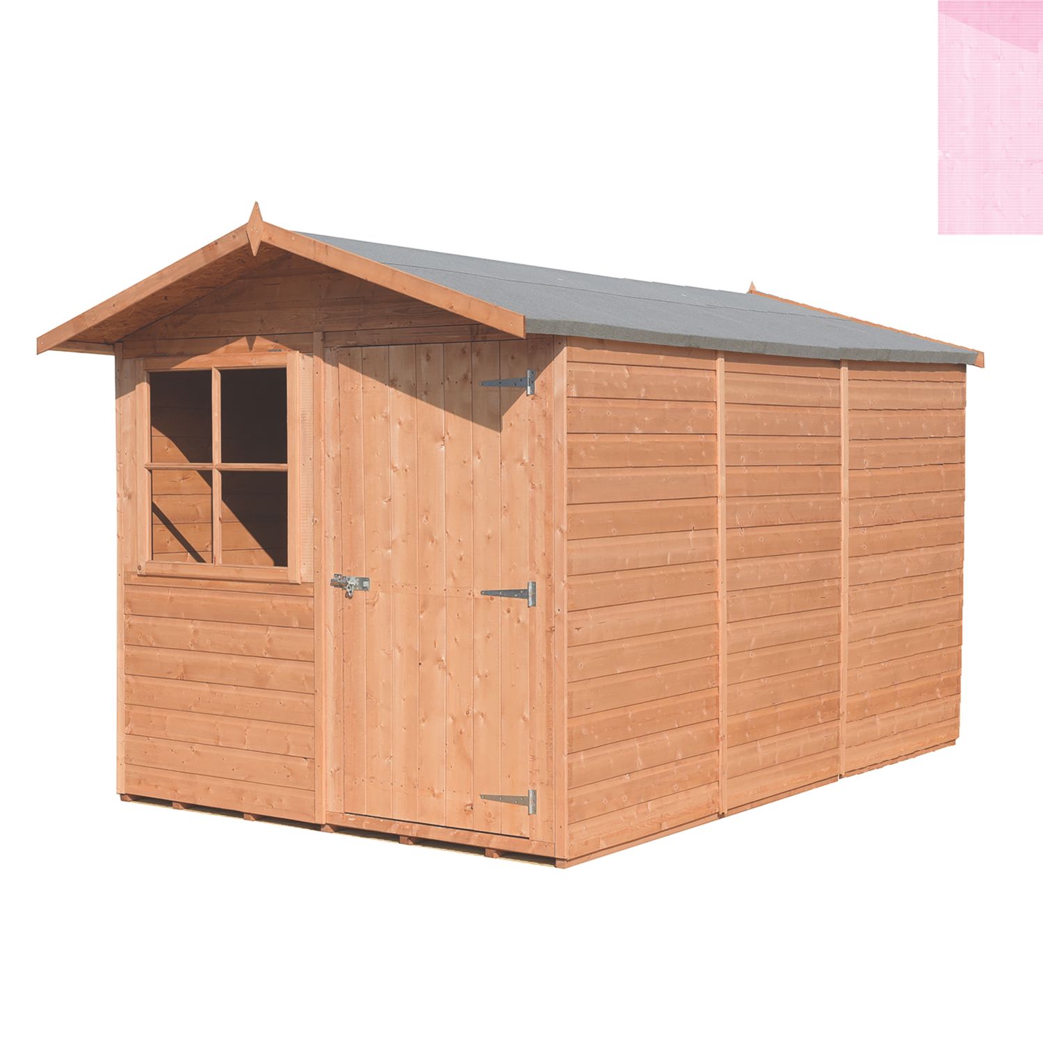 Shire Baracca 6' 6" x 10' (Nominal) Apex Overlap Timber Shed (349TJ)