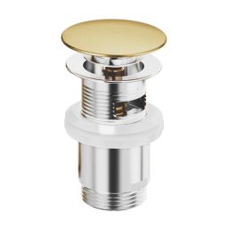 Swirl Melba Gold 143mm Cloakroom Lever Mono Basin Mixer Tap  With Clicker Waste