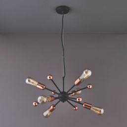 Quay Design Hansen LED Adjustable Multi-Arm Pendant Copper 12W 210lm