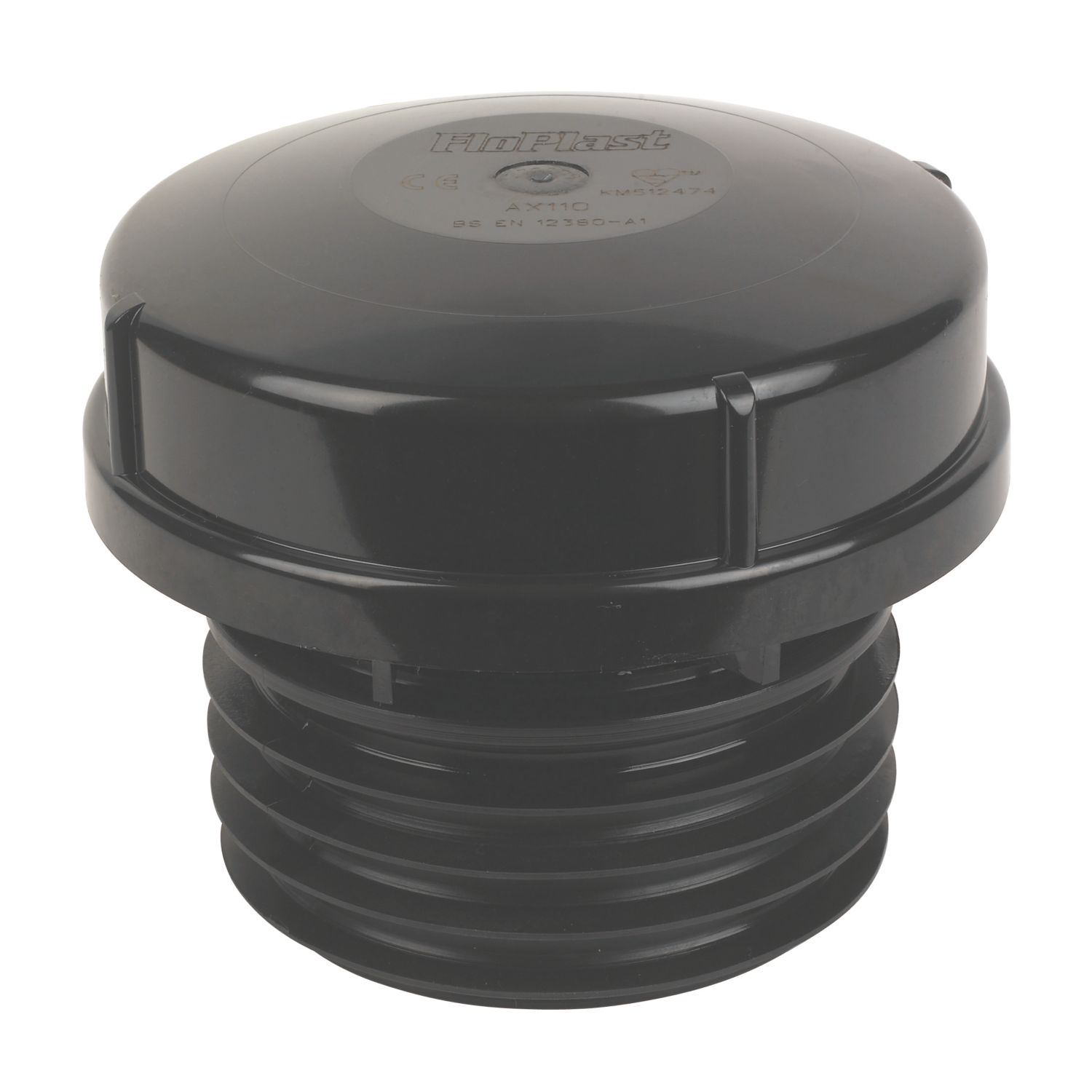 FloPlast Push-Fit Air Admittance Valve Black 110mm (35001)