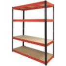RB Boss  4-Tier Metal Garage Shelving Unit 1600mm x 600mm x 1800mm
